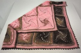 Handmade scarf. Openwork, square crochet shawl. MС-3 - $120.00