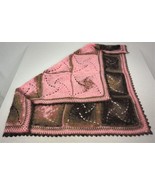 Handmade scarf. Openwork, square crochet shawl. MС-3 - $120.00
