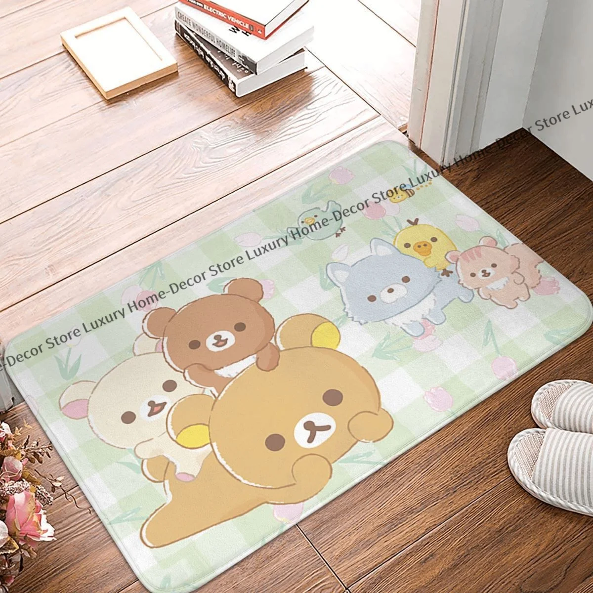 Rilakkuma Bear Non-slip Doormat Funny Bath Bedroom Mat Prayer Carpet Indoor Patt - £12.61 GBP