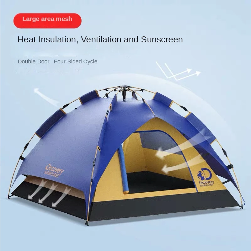 3-4 People Qutdoor Full-automatic Double-layer Camping Tent 4-Seasons Windproof - £528.87 GBP