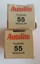 Lot of Two(2) Autolite 55 Spark Plugs - £7.11 GBP