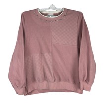 Alfred Dunner Women&#39;s Pink Crew Neck Sweater Size L - £13.13 GBP