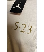 Air Jordan Trophy Room 5.23 White/Gold Short Sleeve Mens T-Shirt 898509-... - £43.07 GBP