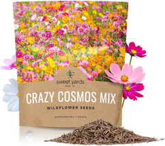 Cosmos Seeds Wildflower Mixture - Bulk 1 Ounce Packet - over 5,000 Seeds - Pink, - £19.79 GBP