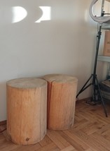 Natural Wood Stools | Wood Stump Table | Live Edge Wood | Rustic Coffee ... - $65.02+