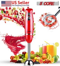 5 Core 500W Immersion Blender Handheld 2 Speed Stainless Steel Titanium Blade... - £18.60 GBP