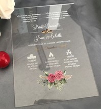 Free design acrylic wedding invitations,10pcs Acrylic wedding invites,me... - $32.00