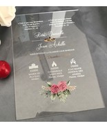 Free design acrylic wedding invitations,10pcs Acrylic wedding invites,me... - $32.00