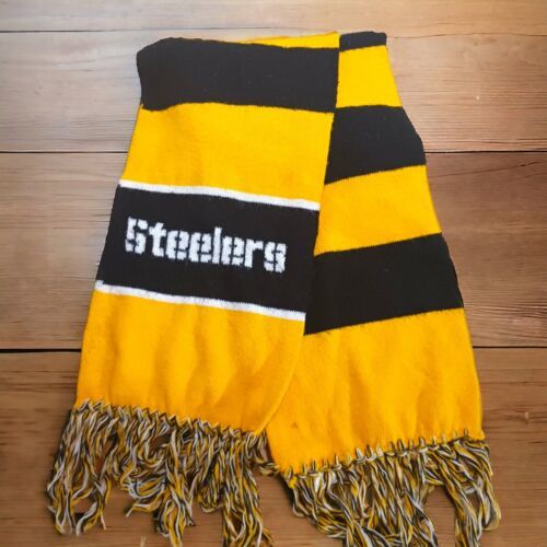 Primary image for Pittsburgh Steelers NFL Football  Winter Scarf Neck 60" Stripes Blue Yellow