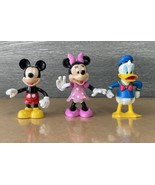 Mickey Mouse Moveable Bendable 3&quot; Figures Lot of 3 Mickey, Minnie &amp; Dona... - £12.53 GBP