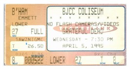 Grateful Dead Konzert Ticket Stumpf April 5 1995 Birmingham Alabama - £41.88 GBP