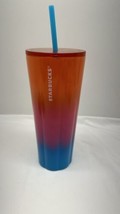 Starbucks 2023 Ombre Gradient Sunset Cold Cup 24oz Stainless Steel Tumbler  - £23.26 GBP