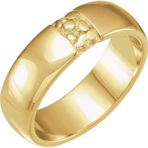 18k Yellow Gold 6 MM Nugget Wedding Band - £1,514.52 GBP+