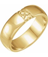 18k Yellow Gold 6 MM Nugget Wedding Band - $3,959.00+
