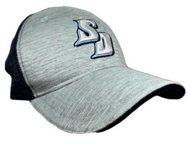 South Dakota Hat Cap SD Logo Strap Back Blue Mesh Gray Front Melonwear - £11.89 GBP