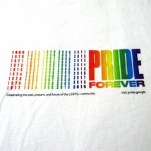 Rare Google Pride Forever LGBQT+ Rainbow White T-shirt by Next Level Apparel L - £100.72 GBP