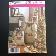 Simplicity 2736 Crafts Pattern Christmas Decorations Treeskirt Banner Owl Bag UC - £6.49 GBP