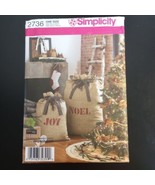 Simplicity 2736 Crafts Pattern Christmas Decorations Treeskirt Banner Ow... - £6.54 GBP