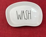 Rae Dunn &quot;WASH&quot; Soap Dish White Trinket Ring Farmhouse Ceramic Tray - $11.83