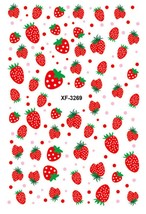 Nail Art 3D Decal Stickers rich beautiful strawberry XF3269 - £2.70 GBP