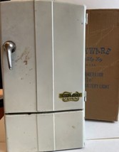 RARE Kiddyware Toy Metal Refrigerator Freezer 1940s-50s Sales Sample Metal W/Box - £80.69 GBP