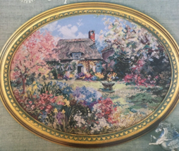 Marty Bell Cross Stitch Pattern Chaplains Garden Cottage House Pegasus Hedgepath - $8.99