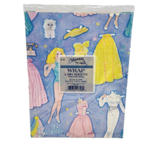 VINTAGE CELEBRATIONS BY GIBSON BARBIE WRAP WRAPPING PAPER NEW SEALED 2 B... - $442.69 MXN