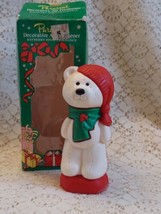 Vintage Christmas Air Freshener Figurine Paraseal Polar Bear Retro Kitsch - $14.01