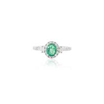 18K Gold Emerald Diamond Statement Ring - £1,088.72 GBP