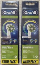 Oral-B Cross action Replacement Toothbrush Brush Heads USA 2x4 packs White - £18.04 GBP