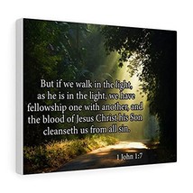 Express Your Love Gifts Bible Verse Canvas Walk in The Light 1 John 1:7 ... - £81.86 GBP