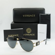 VERSACE VE2252 100287 Gold/Dark Gray 63-12-145 Sunglasses New Authentic - £124.29 GBP