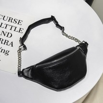  Fashion Chain Fanny Pack PU Leather Women Waist Bag Casual Waterproof Antitheft - £20.30 GBP