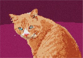 pepita Needlepoint kit: Pussy Cat, 10&quot; x 7&quot; - $101.00