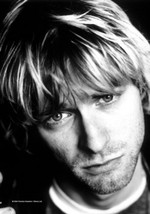 Kurt Cobain Poster Flag Face Photo - £14.34 GBP