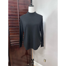 Madewell Womens Blouse Black Long Sleeve Pullover Mock Neck Minimalist X... - £19.23 GBP