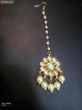 Indian Kundan Jewelry Set  Tikka Tika Women Bollywood New Design Beautiful 048m - £12.82 GBP