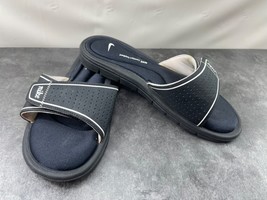 NIKE Slides Sandals Women 9 M Ultra Shoes Black White Cushion Slip On Co... - $27.53 CAD