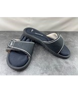 NIKE Slides Sandals Women 9 M Ultra Shoes Black White Cushion Slip On Co... - $360.37 MXN