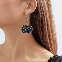 Painted earrings inspired by Kusama Art of black-white polka dots Pumpkins gift - £55.39 GBP