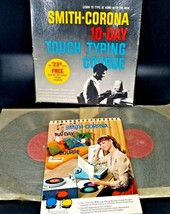 1958 SMITH CORONA 10 day touch typing course 2 LP VG+ Record &amp; Book Original Box - £19.45 GBP