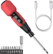 Amir Cordless Screwdriver, Rechargeable Electric Screwdriver Sets, Portable, Red - $35.97