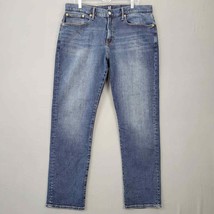 Gap Men Jeans Size 36 Blue Stretch Slim Straight Classic Denim Casual Button Zip - £10.88 GBP