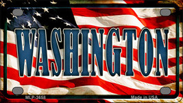 Washington US Flag Novelty Mini Metal License Plate Tag - £11.72 GBP