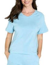 B Up brenda relaxed short sleeve raglan tee in SKY BLUE - $34.00