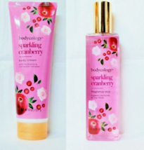 Bodycology Sparkling Cranberry Full Size Body Cream &amp; Fragrance Mist - £18.63 GBP