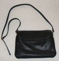Giani Bernini Women&#39;s Black Faux Leather Purse Handbag With Shoulder Belt Nice! - £23.46 GBP