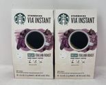 STARBUCKS VIA Instant DECAF Italian Dark Roast Coffee 100ct SEE PHOTOS - £50.81 GBP