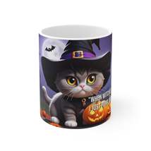 Cat Breeds Cartoon Characters in Halloween - Scottish Fold Breed - Ceram... - £14.10 GBP