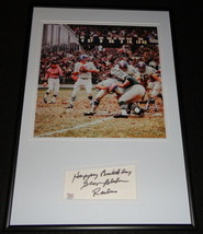 George Blanda Signed Framed 12x18 Photo Display Happy Birthday Inscription - £77.57 GBP